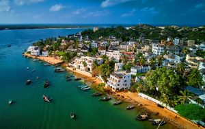 Aerial view of Lamu in Kenya