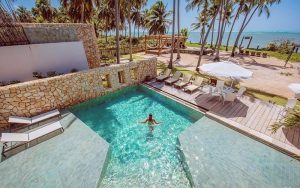 luxury pousada Pedras do Patacho located in Alagoas in Brazil