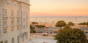 Copacabana Palace, a luxury hotel on Copacabana Beach in Rio de Janeiro, Brazil