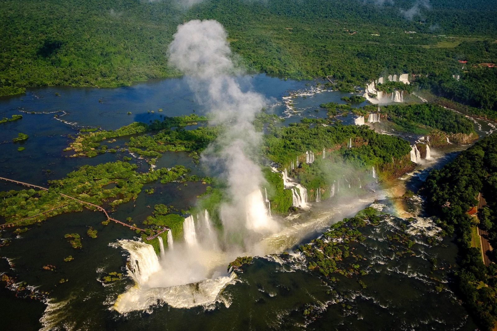aerial view of Iguazu Falls
