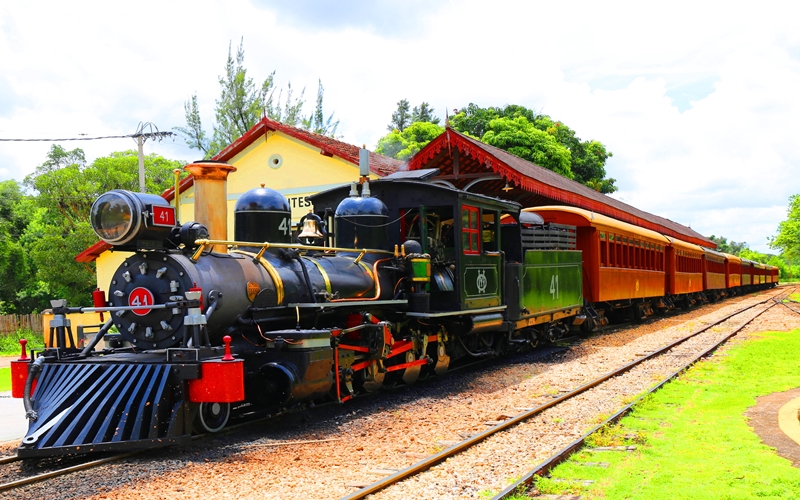 Historic train maria Fumaca in Tiradents, Brazil