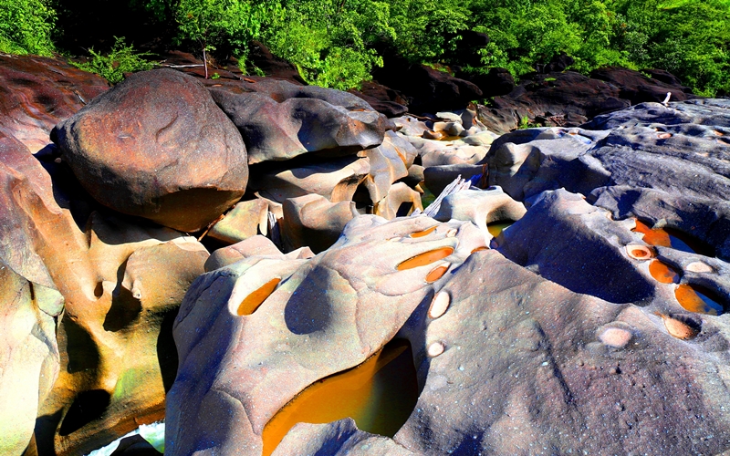 the lunar landscape of Vale Da Lua in Chapada dos Veadeiros in Brazil
