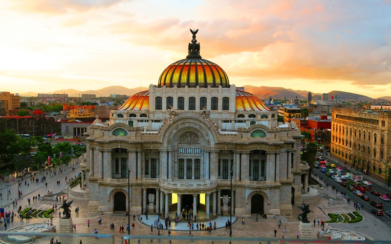 Mexico City Downtown Sunset