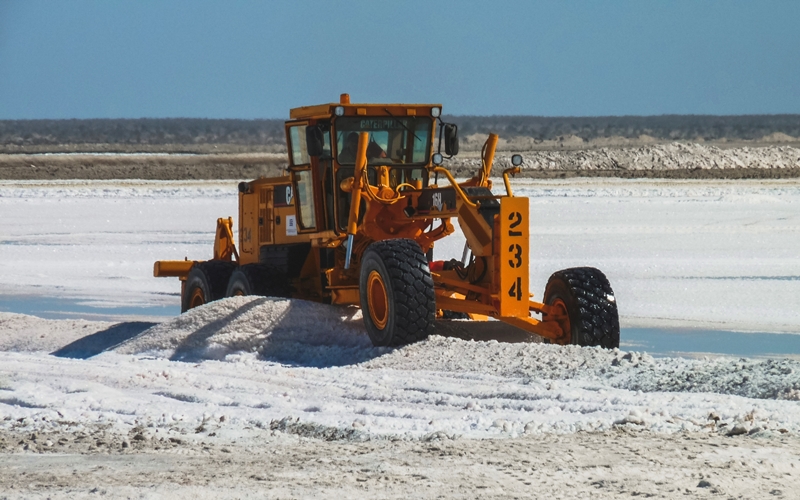 Salt harvest in Guerrero Negro, Mexico