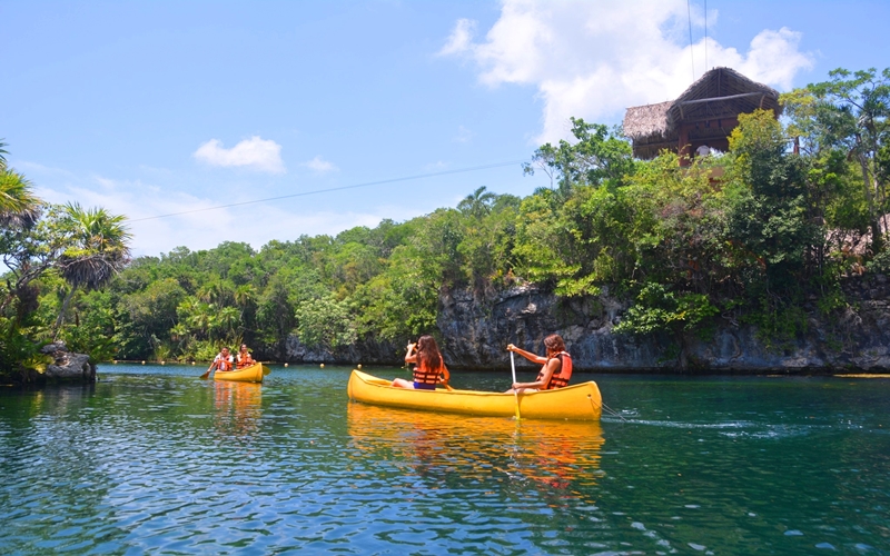 Kayaking in Tulum, Mexico