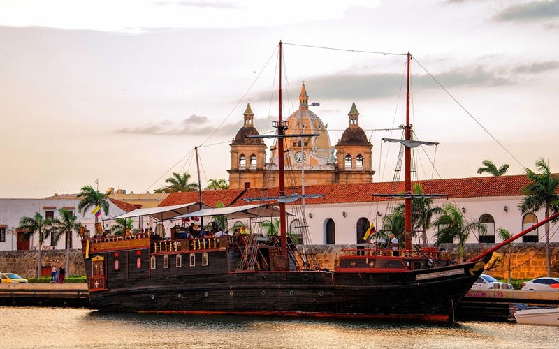Historic Boat in Cartagena Colombia