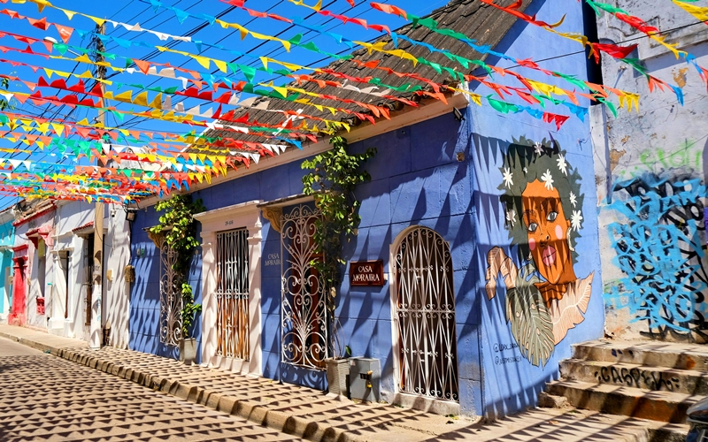 Streets of Cartagena's Old Town, Colombia