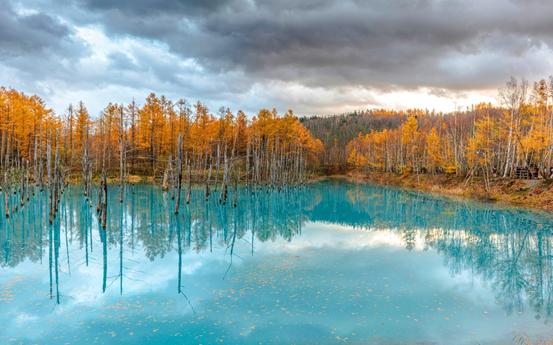 Shirogane Blue Pond, Japan