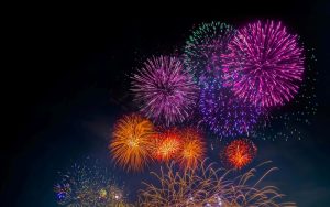 New Year Fireworks in Rio de Janeiro, Brazil