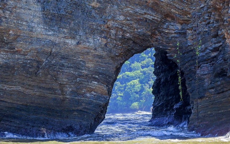 Marino Ballena National Park on the Pacific Coast of Costa Rica