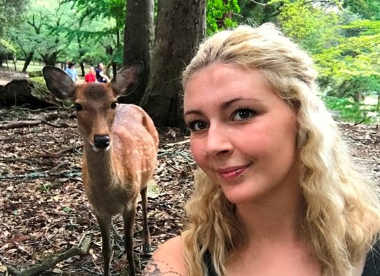 Lara in Nara Park, Japan