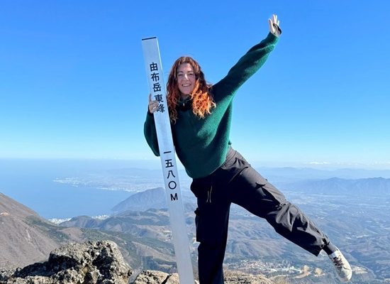 Lara at Mount Yufu Oita, Japan