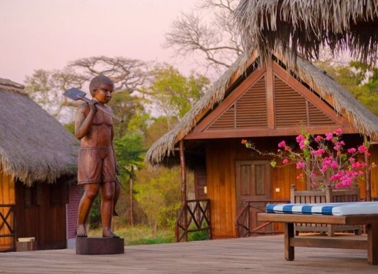 Relais du Kirindy, small rustic bungalow hotel located relatively near the Alley of Baobabs in Madagascar