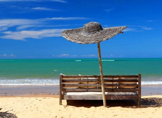 Beautiful beach of Trancoso, Bahia, Brazil